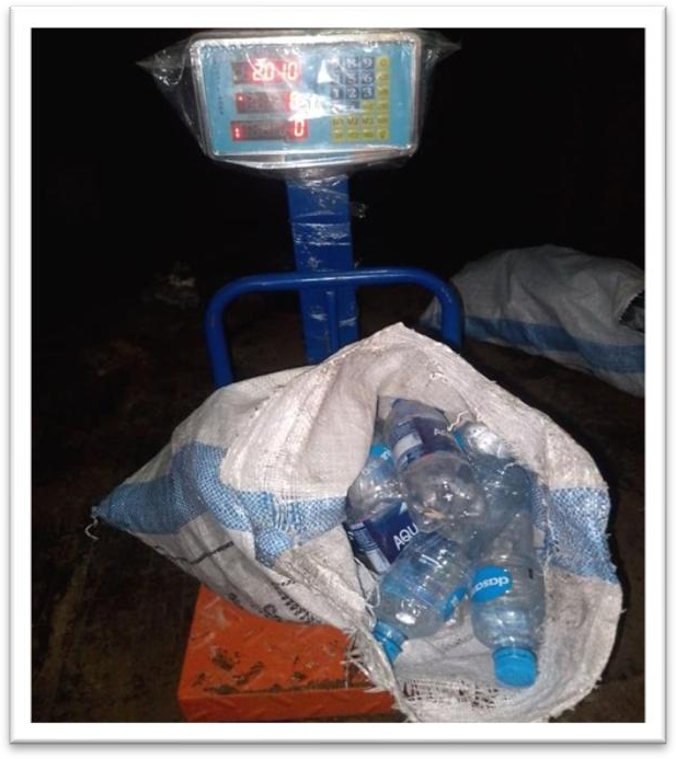 Waste sorting at site